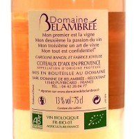 Vin Rosé Bio Cuvée les Ephémères AOC 2013 75 cl