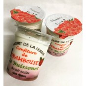 Yaourts fermiers à la confiture de framboise 4x125g