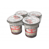 Yaourts Fermiers à la confiture de framboise - 4 x 125g